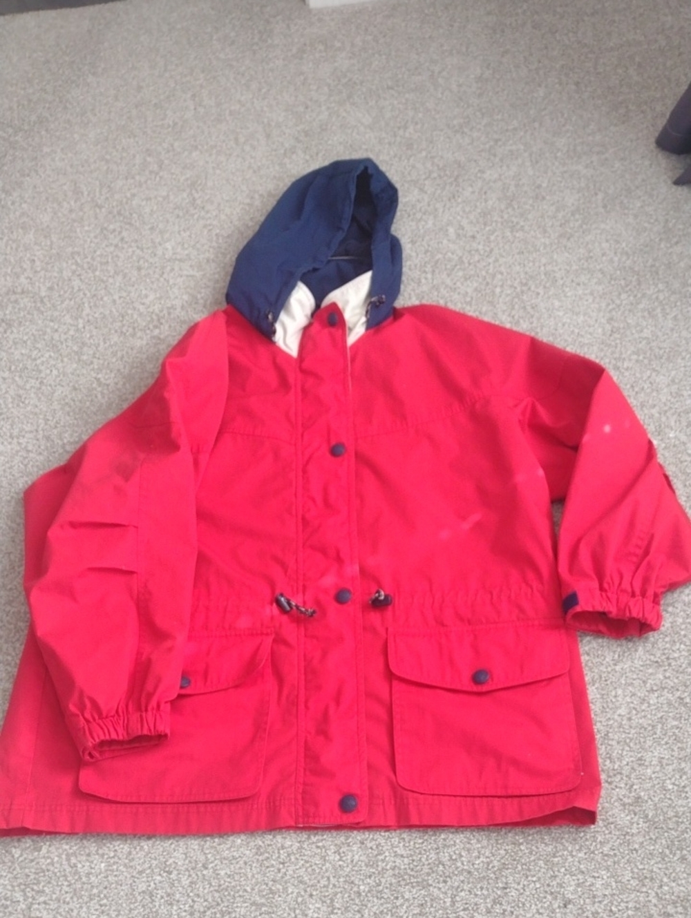Vintage Pacific Trail London Fog Red Hooded Windbreaker Jacket Unisex XL/2xl